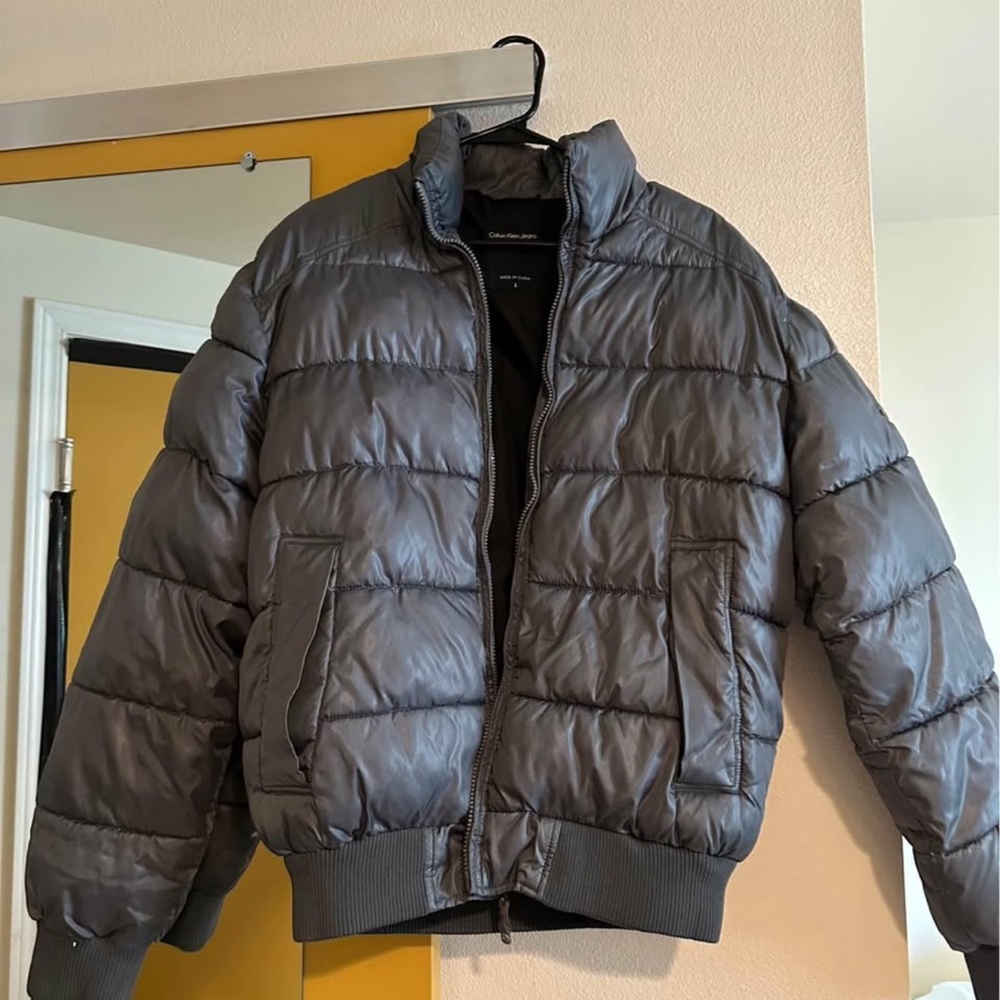 Calvin Klein Charcoal Puffer Jacket